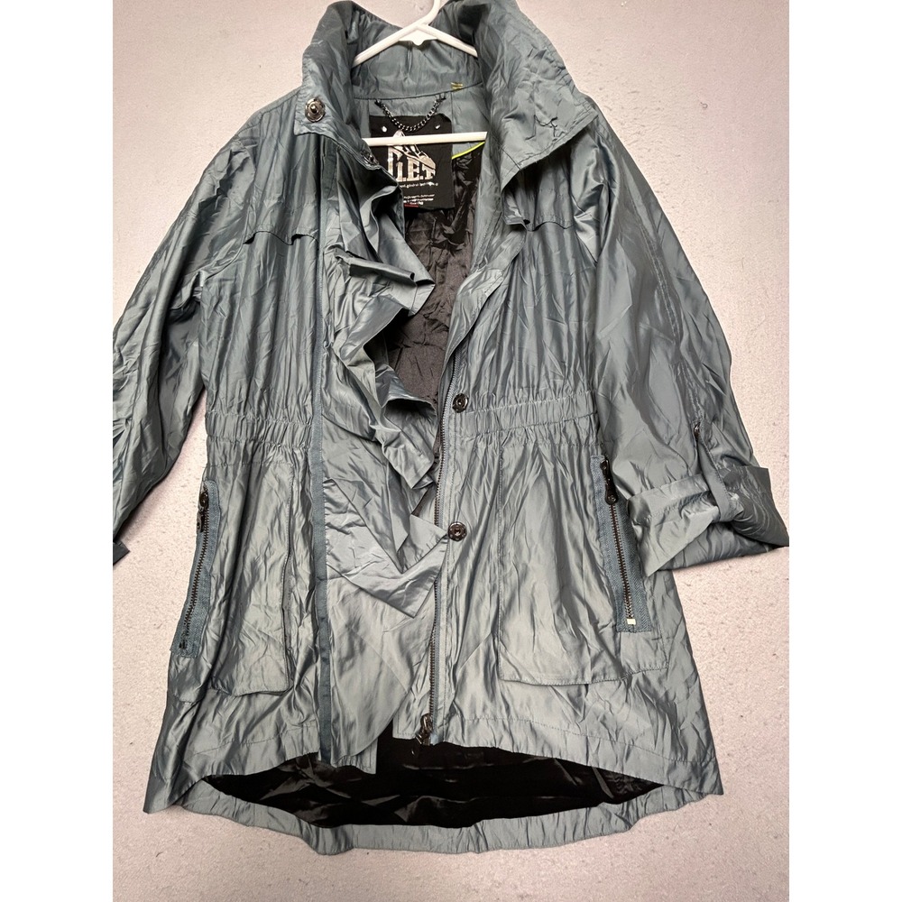 GET Jacket Performance Outerwear Polyester Slate Blue Medium Womens